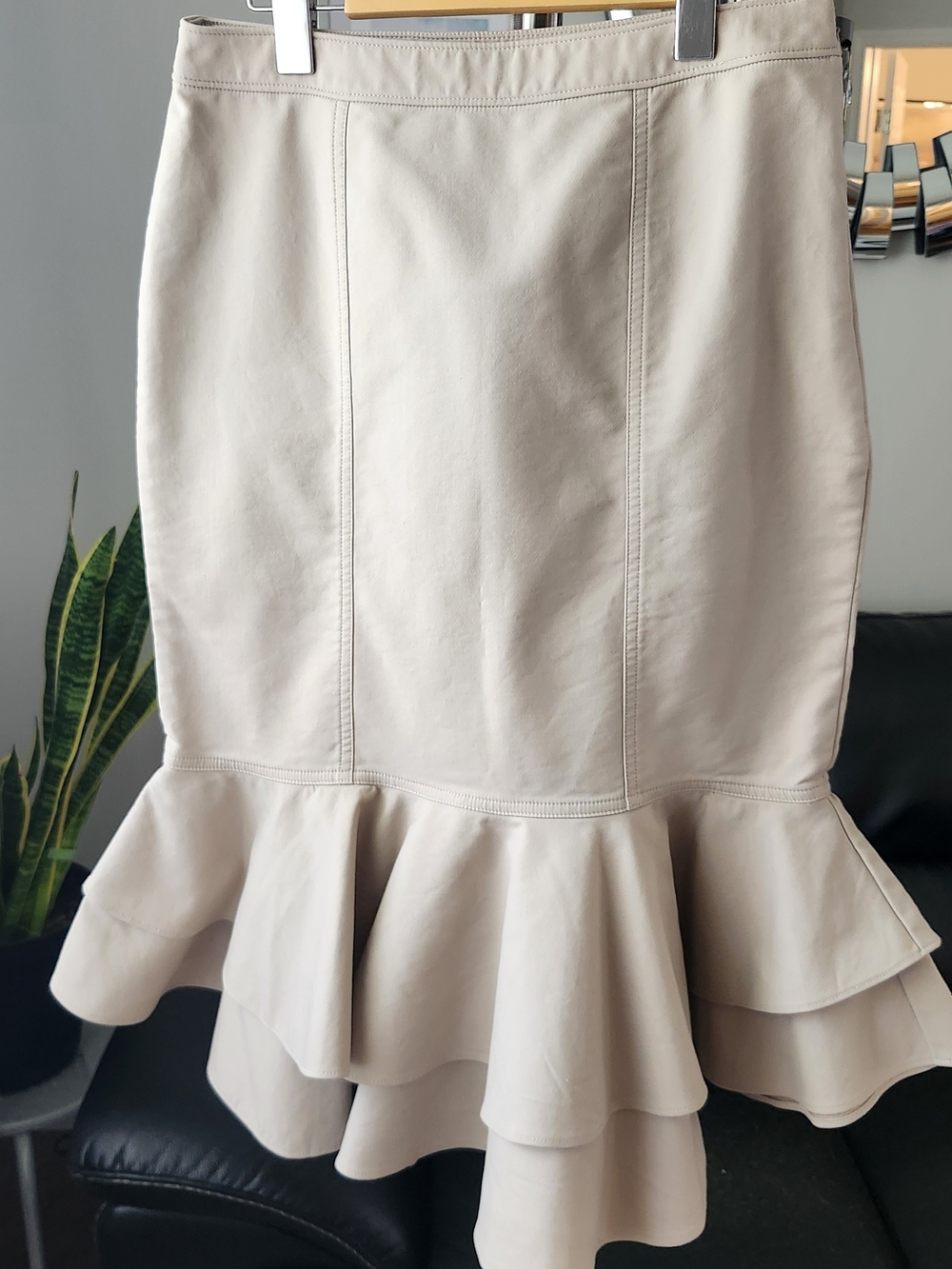 Halogen Beige Ruffle-Hem Skirt - Picture 3 of 7
